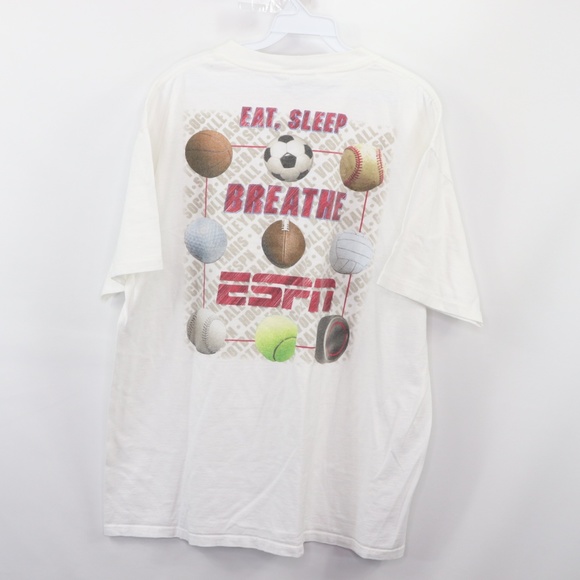 90s Mens XL ESPN Club Disney World T Shirt White - Picture 7 of 8